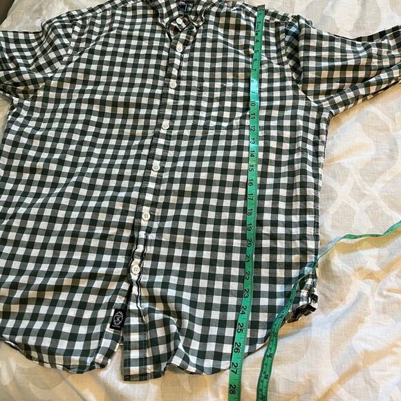 Todd Snyder green checked plaid cotton button up men’s large - Picture 7 of 8